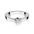 Złoty pierścionek ozdobiony diamentem 0.12 ct