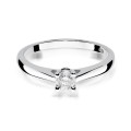 Złoty pierścionek ozdobiony diamentem 0.25 ct