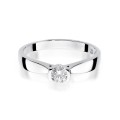 Złoty pierścionek ozdobiony diamentem 0.25 ct