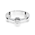 Złoty pierścionek ozdobiony diamentem 0.25 ct