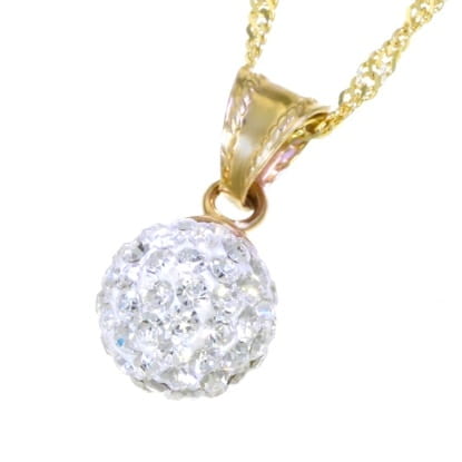 Złota zawieszka z cyrkoniami Swarovski