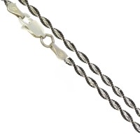 Srebrny łańcuszek damski ozdobny 45cm