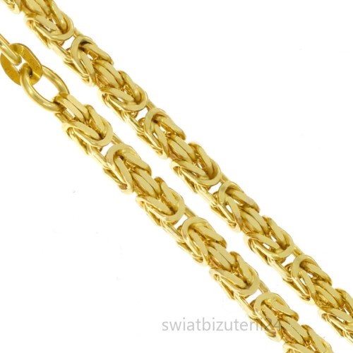 Złoty łańcuszek królewski splot 55 cm