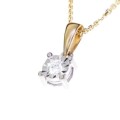 Złota zawieszka ozdobiona diamentem 0,08ct