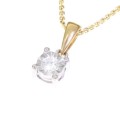 Złota zawieszka ozdobiona diamentem 0,08ct