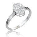 Zaręczynowy pierścionek z białego żółtego złota z brylantami 0,14ct