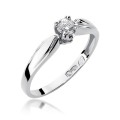 Zaręczynowy pierścionek białe żółte złoto brylant 0,24ct