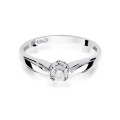 Zaręczynowy pierścionek białe żółte złoto brylant 0,24ct