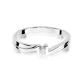 Zaręczynowy pierścionek z białego żółtego złota brylant 0.04ct