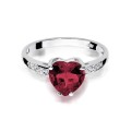 Pierścionek z żółtego białego złota rubin 1,70ct i brylanty