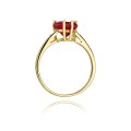 Pierścionek z żółtego białego złota rubin 1,70ct i brylanty