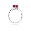 Pierścionek z żółtego białego złota rubin 1,70ct i brylanty