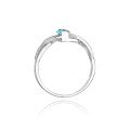 Pierścionek zaręczynowy z białe żółte złoto topaz 0,50ct