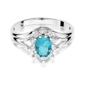 Pierścionek zaręczynowybiałe złoto topaz 0,90ct