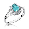 Pierścionek zaręczynowybiałe złoto topaz 0,90ct