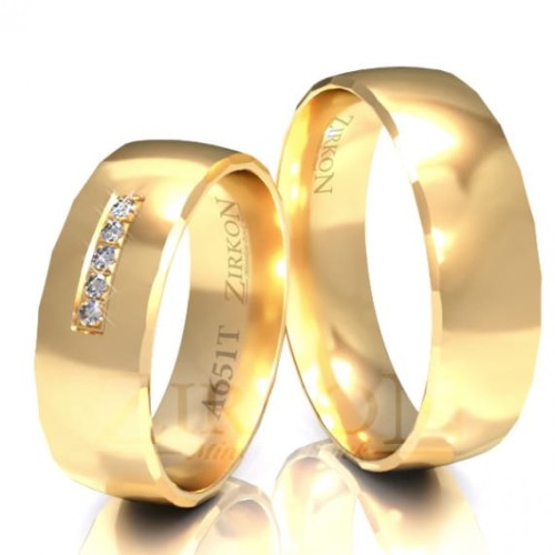 Złote obrączki A651T soczewka wewnętrzna