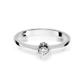 Złoty pierścionek ozdobiony diamentami 0.10ct