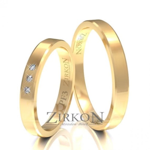 Złote klasyczne obrączki 3 mm