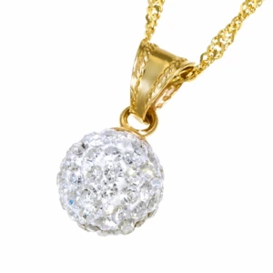 Złota zawieszka z cyrkoniami Swarovski