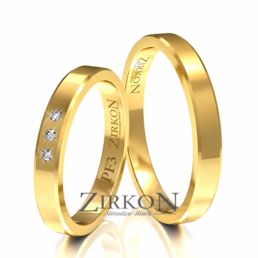 Złote klasyczne obrączki 3 mm