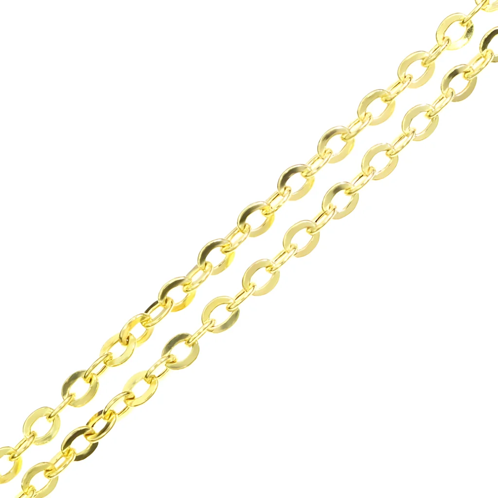 Złoty delikatny łańcuszek ankier 50cm