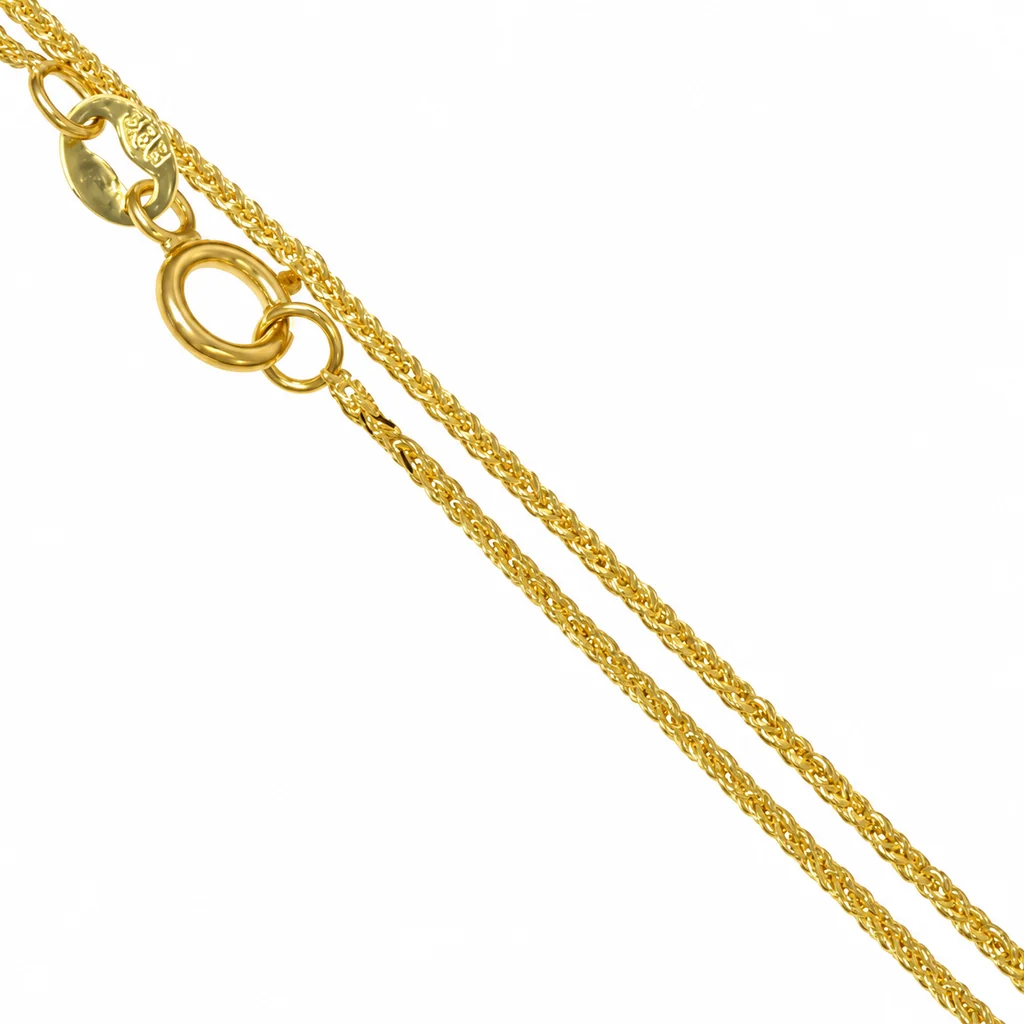 Złoty delikatny łańcuszek lisi ogon 45cm