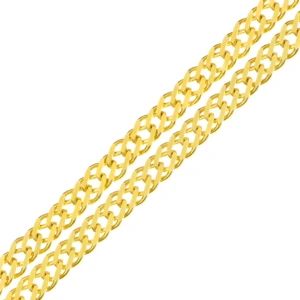 Złoty łańcuszek podwójna pancerka 55cm